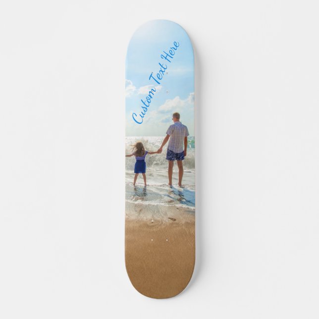 Ihr Foto-Skateboard mit benutzerdefiniertem Text Skateboard (Vorne)