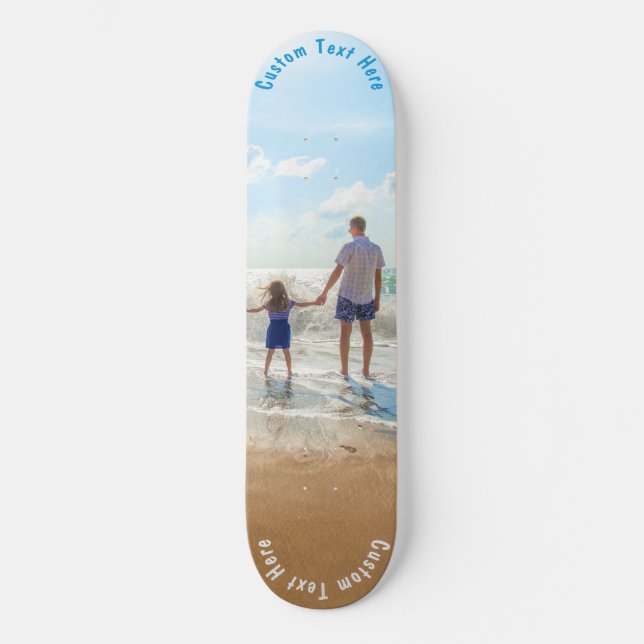 Ihr Foto-Skateboard mit benutzerdefiniertem Textna Skateboard (Vorderseite)