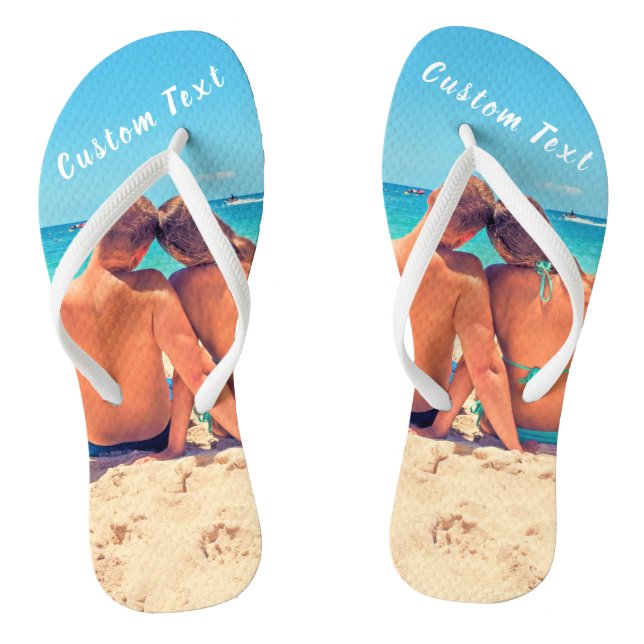 Ihr Foto spiegelt Flops mit benutzerdefiniertem Te Flip Flops (Fußbett)