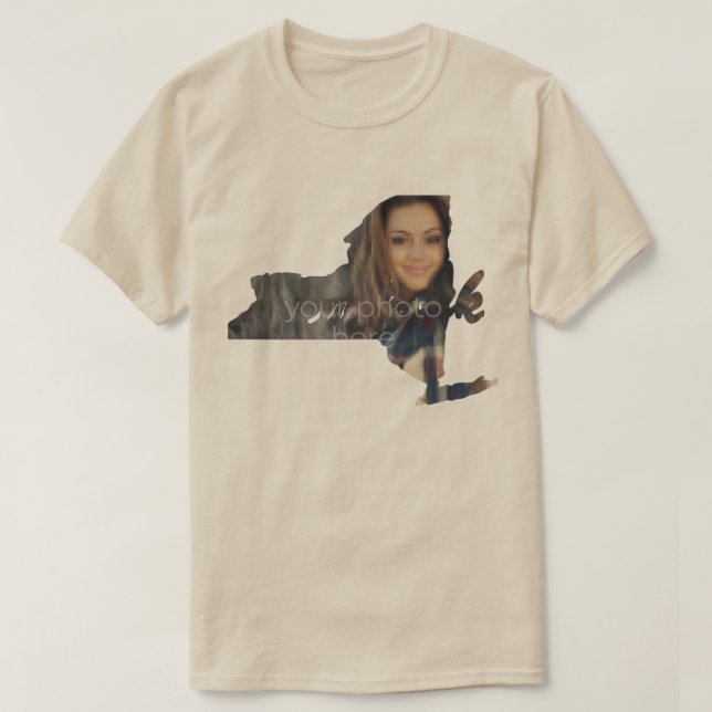 IHR FOTO Staat von New York Form T - Shirt (Design vorne)