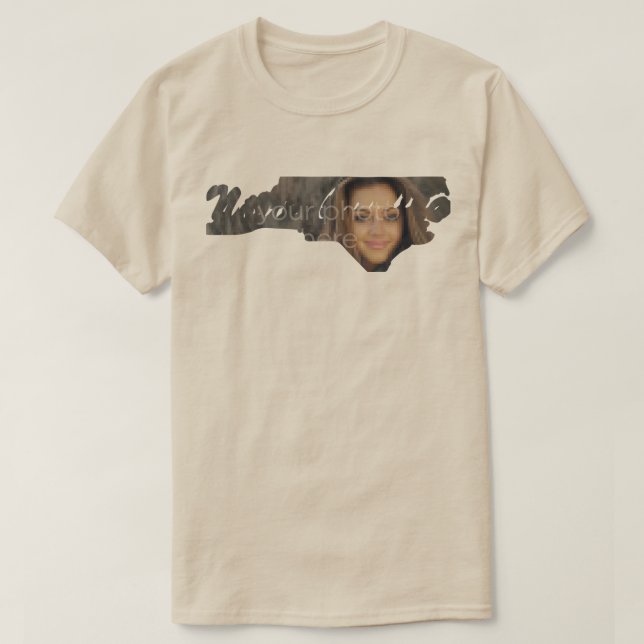Ihr FOTO Staat von North Carolina Form T - Shirt (Design vorne)