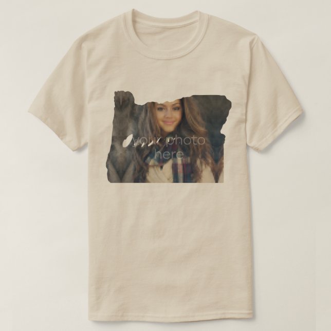 IHR FOTO Staat von Oregon Form T - Shirt (Design vorne)