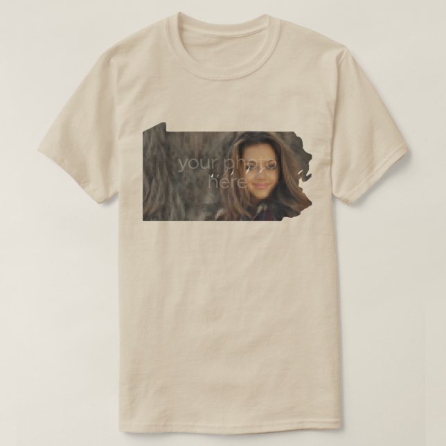 IHR FOTO Staat von Pennsylvania Form T - Shirt (Design vorne)