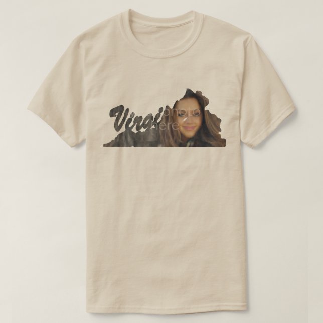 IHR FOTO Staat von Virginia Form T - Shirt (Design vorne)