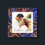 Ihr Foto Tiermuster Leopard Blue Brown Tan Leinwanddruck<br><div class="desc">Ein wildes,  dimensionales Muster schafft einen wunderschönen Rahmen für Ihr Lieblings-Foto auf dieser eingewickelten Leinwand. **TIPP: Wenn Sie eine quadratische Platte verwenden,  müssen Sie Ihr Foto möglicherweise auf ein Quadrat schneiden,  bevor Sie es hochladen,  um die besten Ergebnisse zu erzielen.</div>