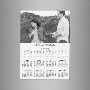 Ihr Foto trägt Personalisierte 2026-Kalender-Magne Magnetkarte