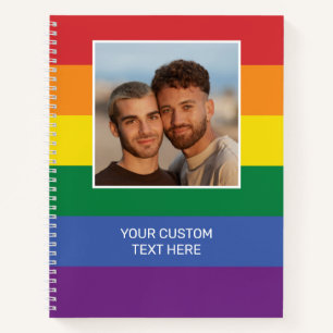 IHR Foto- und benutzerdefinierten Rainbow-Flag Notizbuch