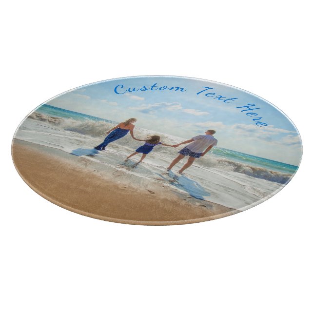 Ihr Foto und Ihr benutzerdefiniertes Textverarbeit Schneidebrett (Ecke)