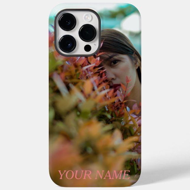 Ihr Foto und Name einfach Case-Mate iPhone Hülle (Rückseite)