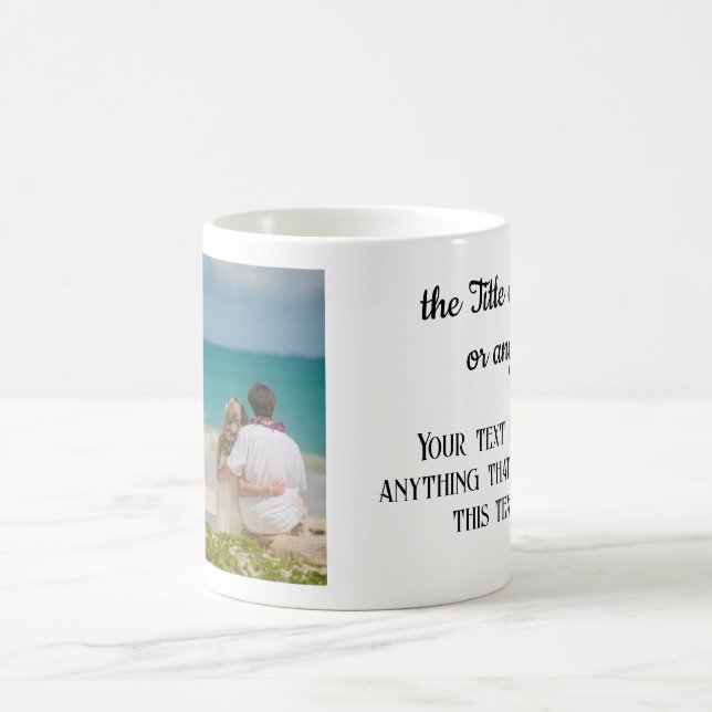 Ihr Foto und Text 11oz. Klassisch Kaffeetasse (Mittel)