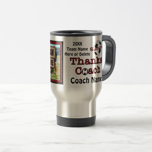 Ihr FOTO und TEXT Fußball-Trainer-Geschenk-Tasse Reisebecher (VorderseiteRechts)