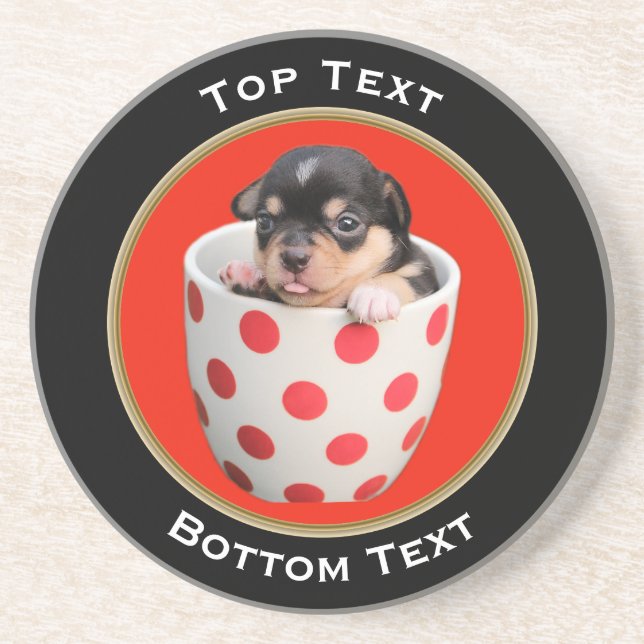 Ihr Foto-und Text-personalisierter runder Rahmen Getränkeuntersetzer (Vorne)