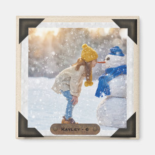Ihr Foto und Text   Vintage Foto Album Corners Magnet