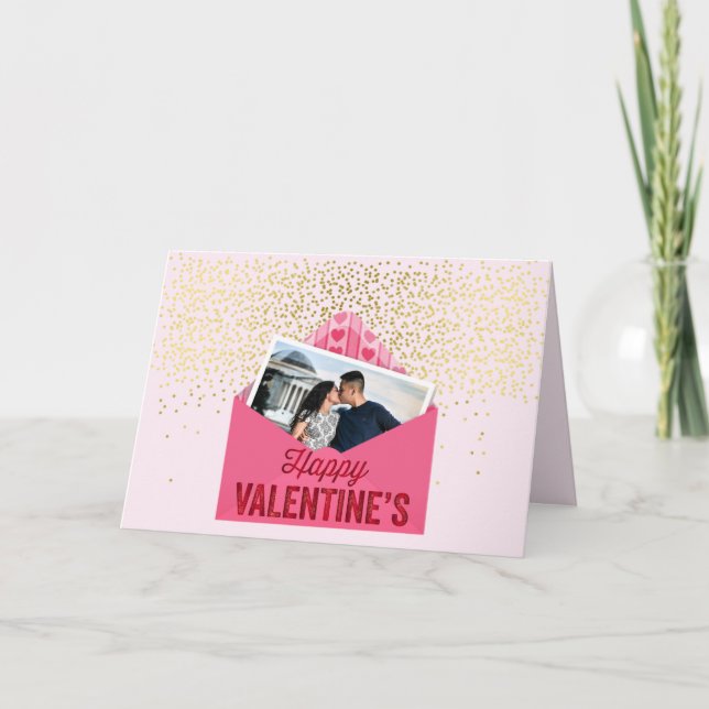 IHR Foto Valentine's Day Kuss für sie Karte (Vorderseite)