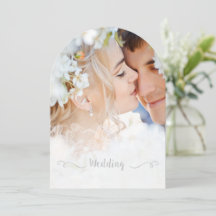 Ihr Foto Vintag Damask Black Schriftart Hochzeit