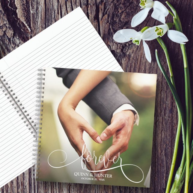 Ihr Foto Wedding Guest Book Notizbuch (Choose SOFT or HARD cover and inside pages,*College Ruled style shown here.)