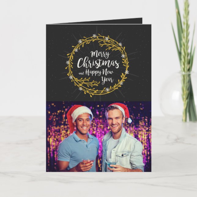 IHR FOTO Weihnachten wünscht Grußkarte (Vorderseite)