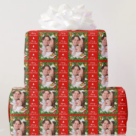 Ihr Foto Weihnachts-Wrackpapier Familienbaby Geschenkpapier