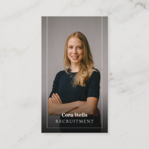 Ihr Foto, weiß undurchsichtig, grenzt an modernes  Visitenkarte