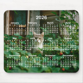 Ihr Foto Weiße Zahlen 2026 Kalender Mousepad