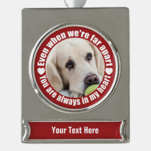 IHR FOTO weit weg von der Liebe individuelle Ornam Banner-Ornament Silber