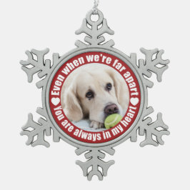 IHR FOTO weit weg von der Liebe individuelle Ornam Schneeflocken Zinn-Ornament