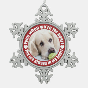 IHR FOTO weit weg von der Liebe individuelle Ornam Schneeflocken Zinn-Ornament