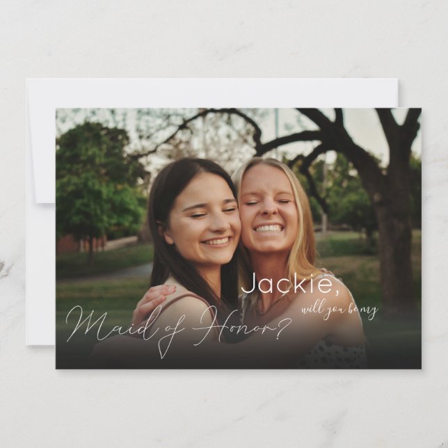 Ihr Foto wird U Trauzeugin Landschaft sein Einladung (Vorderseite)