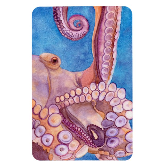 Ihr FOTOVORLAG oder der Octupus-Wasserfarbenfried Magnet (Vertikal)