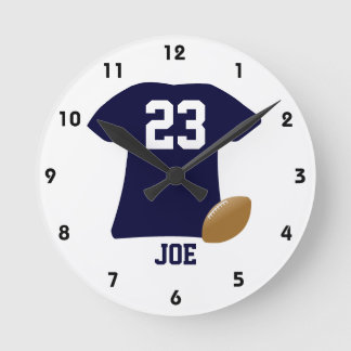 Ihr Fußball-Shirt mit Ball Runde Wanduhr