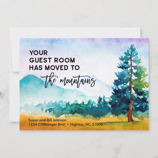 Ihr Gästezimmer ist in die Mountains New Zuhause u Ankündigung (Vorderseite)