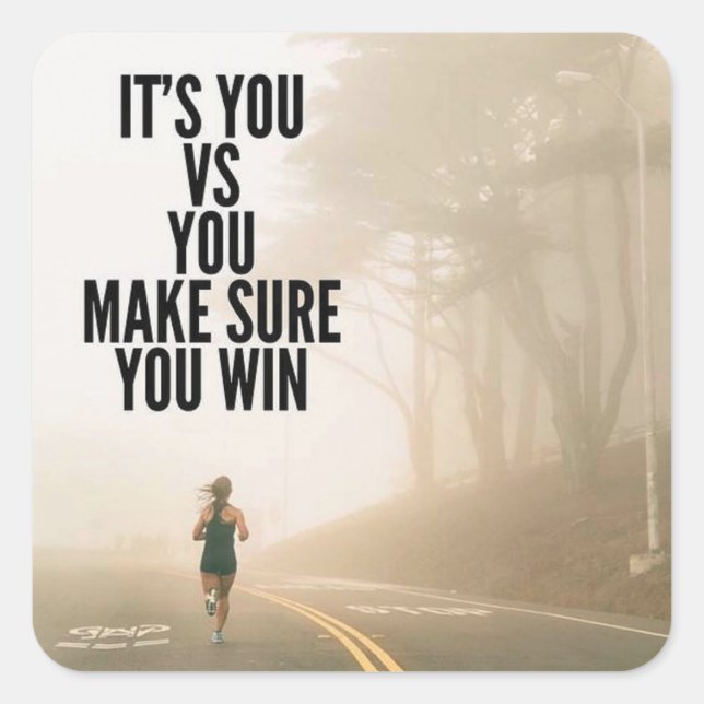 Ihr gegen euch - Frauenarbeit Motivierend Quadratischer Aufkleber (Vorderseite)