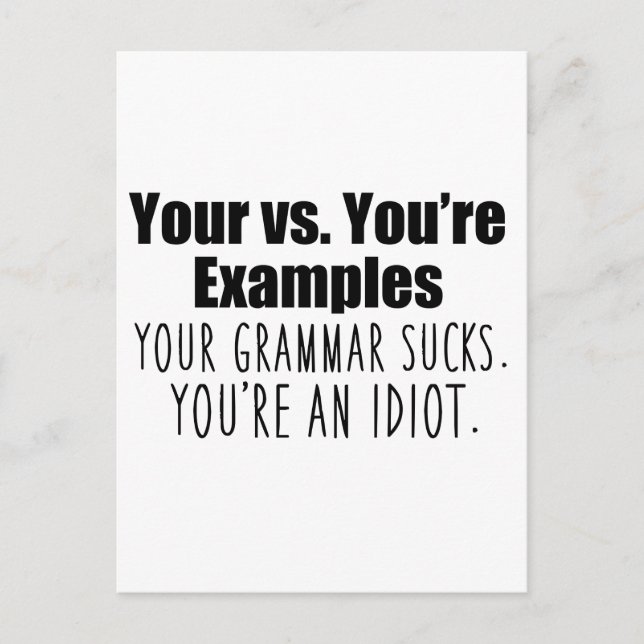 Ihr gegen. Ihr seid Postkarte (Vorderseite)