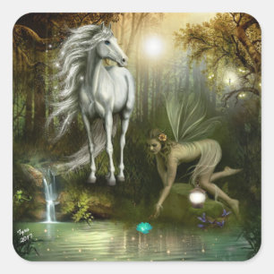 Ihr geheimer Ort Quadratischer Aufkleber