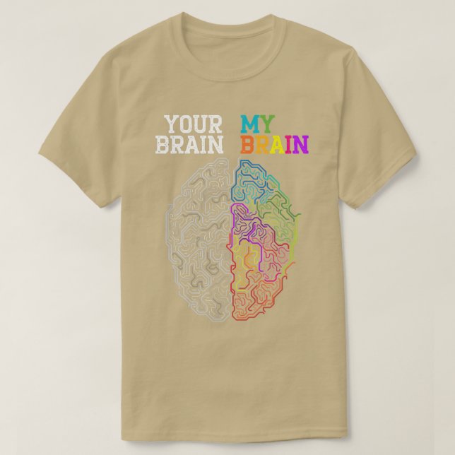 Ihr Gehirn mein Gehirn Embrace Neurodiversity ADHD T-Shirt (Design vorne)