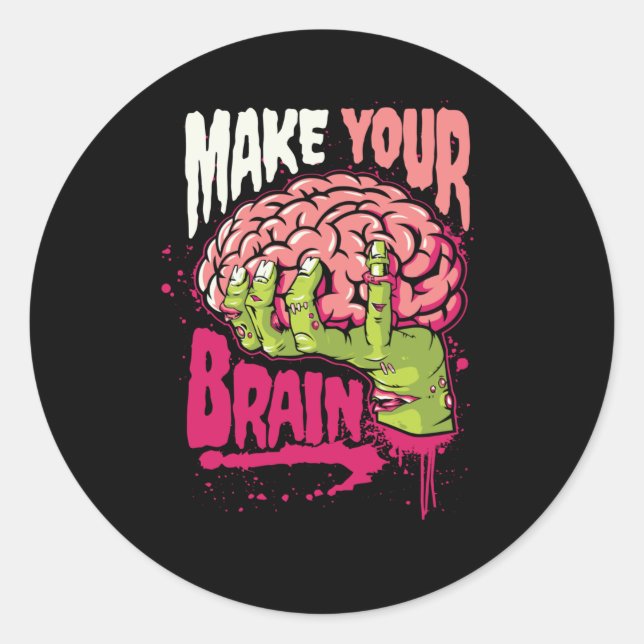 Ihr Gehirn Runder Aufkleber (Vorderseite)
