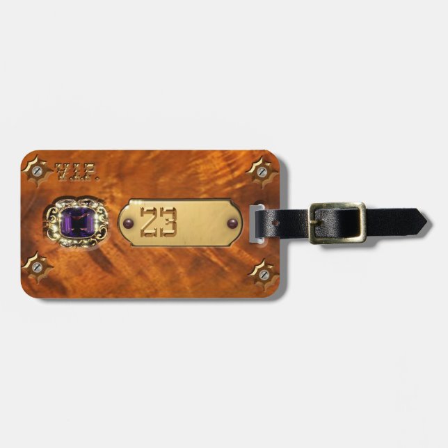 Ihr Gepäckanhänger Steampunk u. Ihr Sieger der (Vorderseite horizontal)