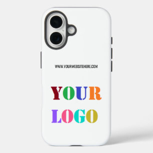 Ihr Geschäft-Logo Benutzerdefinierter Text Gebrand iPhone 16 Hülle