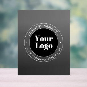 Ihr Geschäft-Logo oder Design & bearbeitbarer Text Acrylschild
