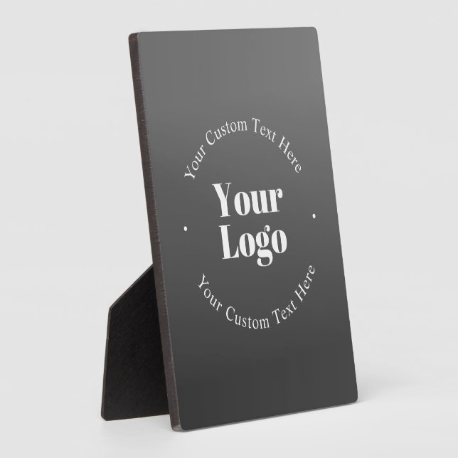 Ihr Geschäft-Logo oder Design & bearbeitbarer Text Fotoplatte (Seite)