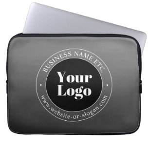 Ihr Geschäft-Logo oder Design & bearbeitbarer Text Laptopschutzhülle