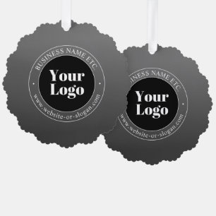 Ihr Geschäft-Logo oder Design & bearbeitbarer Text Ornament Karte
