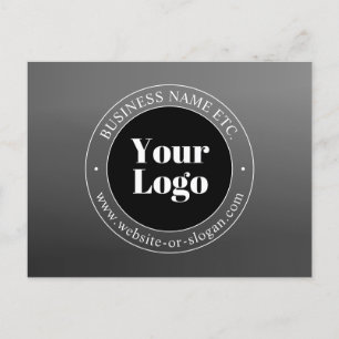 Ihr Geschäft-Logo oder Design & bearbeitbarer Text Postkarte