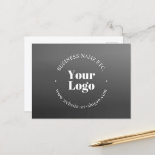 Ihr Geschäft-Logo oder Design & bearbeitbarer Text Postkarte
