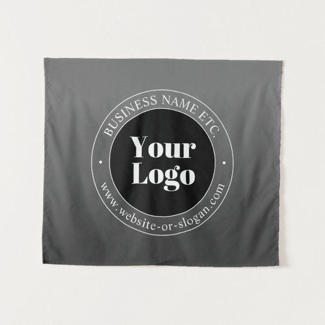 Ihr Geschäft-Logo oder Design & bearbeitbarer Text Wandteppich (Vorderseite (Horizontal))
