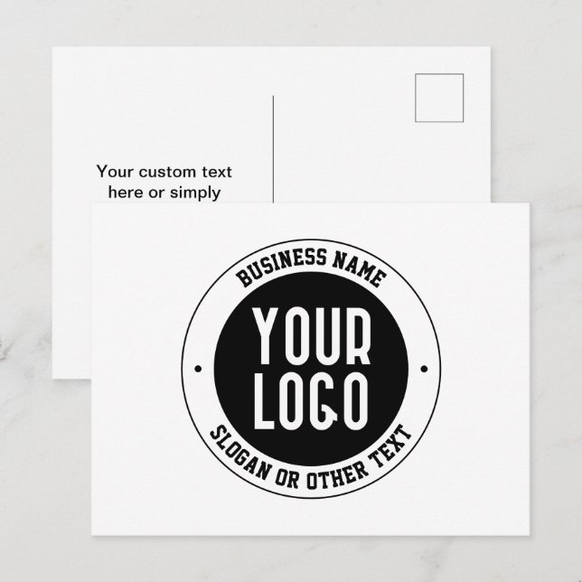 Ihr Geschäft-Logo oder Design | Fett editierbarer  Postkarte (Vorne/Hinten)