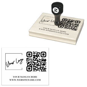 Ihr Geschäft-Logo QR-Code Individueller Gummistemp Gummistempel