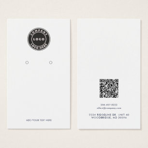 Ihr Geschäft-Logo QR-Code-Ohrhänger-Anzeigekarte