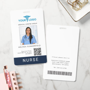 Ihr Geschäft-Logo QR-Code RN-Krankenschwester-Foto Ausweis