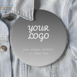 Ihr Geschäft-Logo & Text Dunkelgrauer Ombre Button